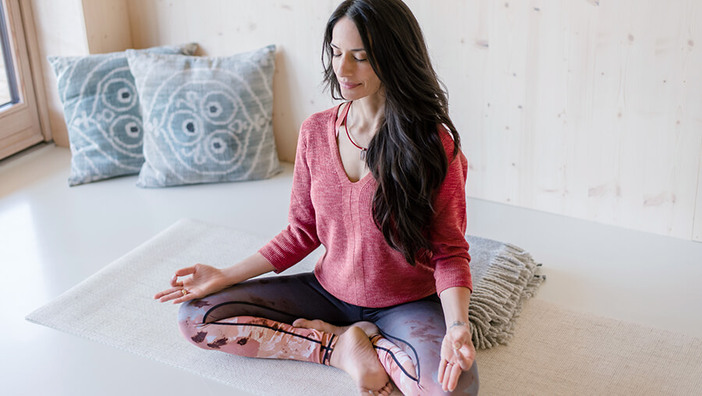 Yogini während der Meditation